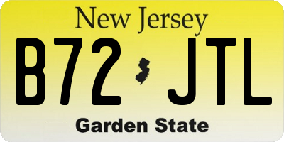 NJ license plate B72JTL