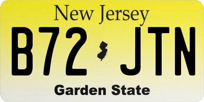 NJ license plate B72JTN