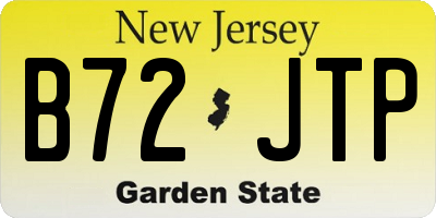 NJ license plate B72JTP