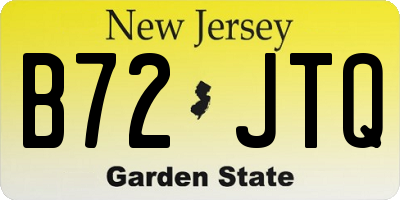NJ license plate B72JTQ