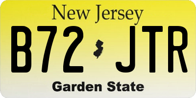 NJ license plate B72JTR