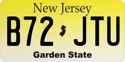 NJ license plate B72JTU