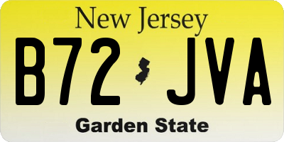 NJ license plate B72JVA