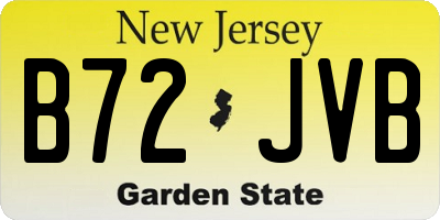 NJ license plate B72JVB
