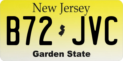 NJ license plate B72JVC