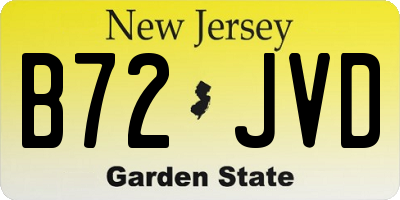 NJ license plate B72JVD