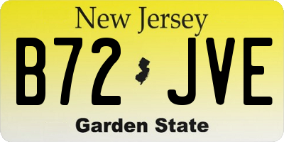 NJ license plate B72JVE
