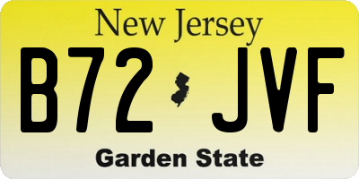 NJ license plate B72JVF