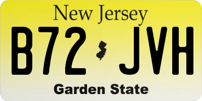 NJ license plate B72JVH
