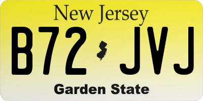 NJ license plate B72JVJ
