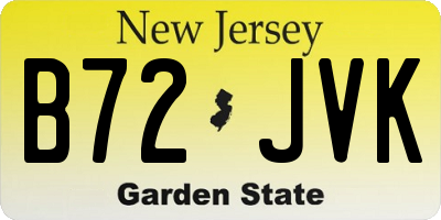 NJ license plate B72JVK