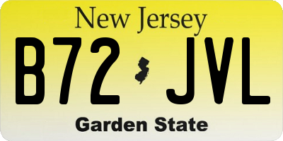 NJ license plate B72JVL