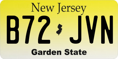 NJ license plate B72JVN