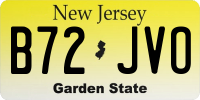 NJ license plate B72JVO