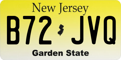 NJ license plate B72JVQ