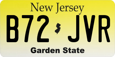 NJ license plate B72JVR