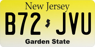 NJ license plate B72JVU