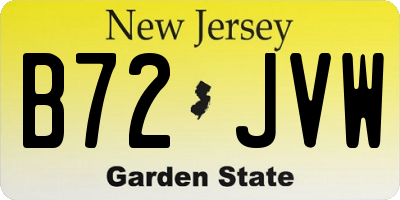 NJ license plate B72JVW
