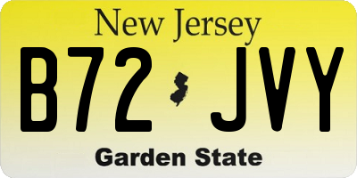 NJ license plate B72JVY