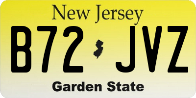 NJ license plate B72JVZ