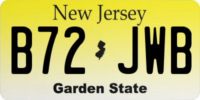NJ license plate B72JWB