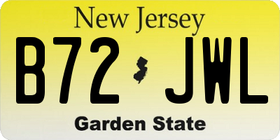 NJ license plate B72JWL