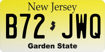 NJ license plate B72JWQ
