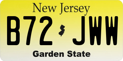 NJ license plate B72JWW