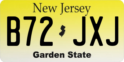 NJ license plate B72JXJ