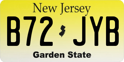 NJ license plate B72JYB