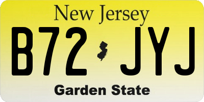 NJ license plate B72JYJ