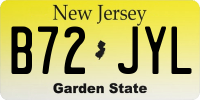 NJ license plate B72JYL