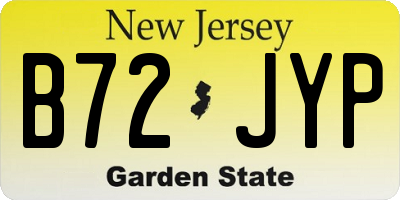 NJ license plate B72JYP
