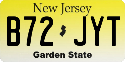 NJ license plate B72JYT