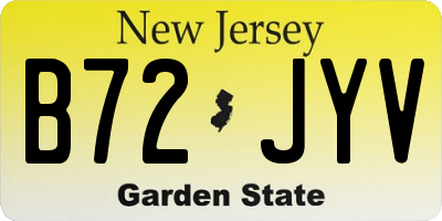 NJ license plate B72JYV