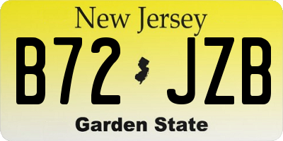 NJ license plate B72JZB