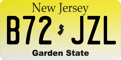 NJ license plate B72JZL