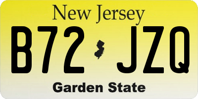 NJ license plate B72JZQ