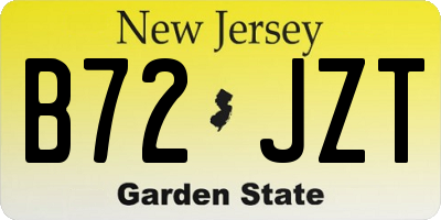 NJ license plate B72JZT