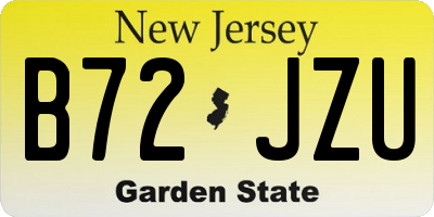NJ license plate B72JZU