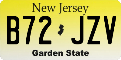 NJ license plate B72JZV