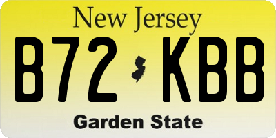 NJ license plate B72KBB