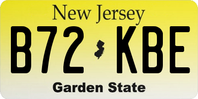 NJ license plate B72KBE