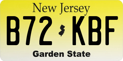 NJ license plate B72KBF