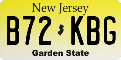 NJ license plate B72KBG