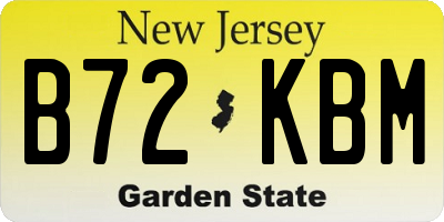 NJ license plate B72KBM