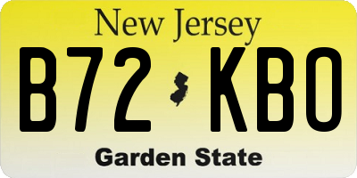 NJ license plate B72KBO