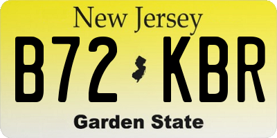 NJ license plate B72KBR