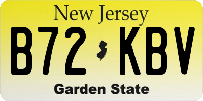 NJ license plate B72KBV