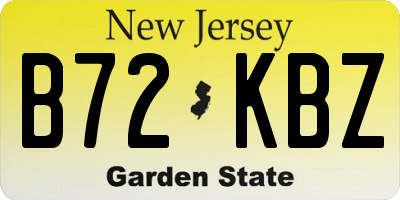 NJ license plate B72KBZ